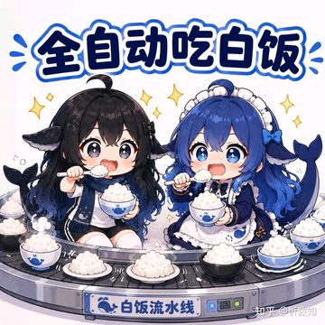 文案：全自动吃白饭 白饭流水线