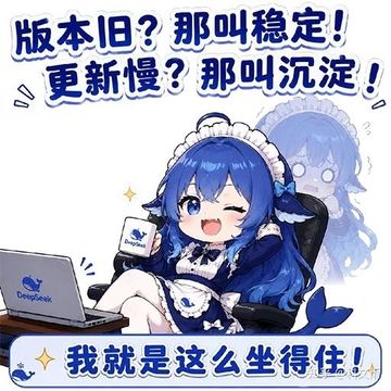 文案：版本旧？那叫稳定！ 更新慢？那叫沉淀 DeepSeek 我就是这么坐得住
